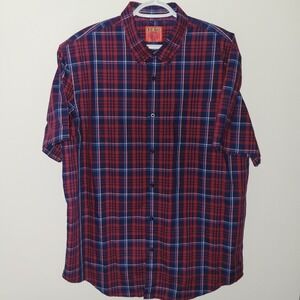 Vintage Big Mac JC Penny Short Sleeve Button Down Men's Size XL Plaid Pocket
